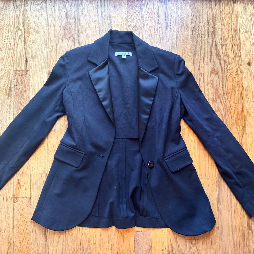 CAbi Black Tuxedo Blazer – Single Button